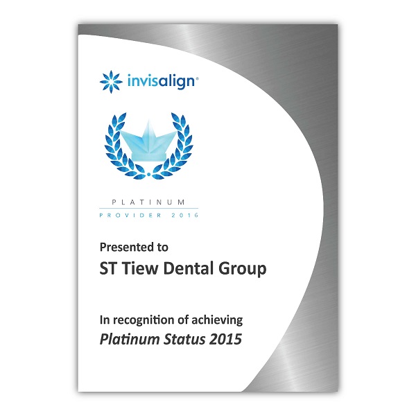 Invisalign Platinum Status 2015–2016